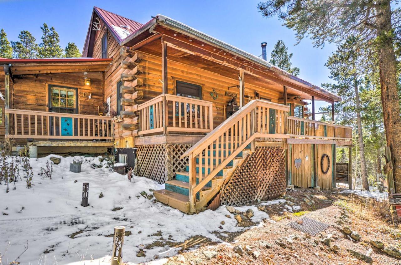 Secluded Black Hawk Log Cabin With Fire Pit! Exterior foto